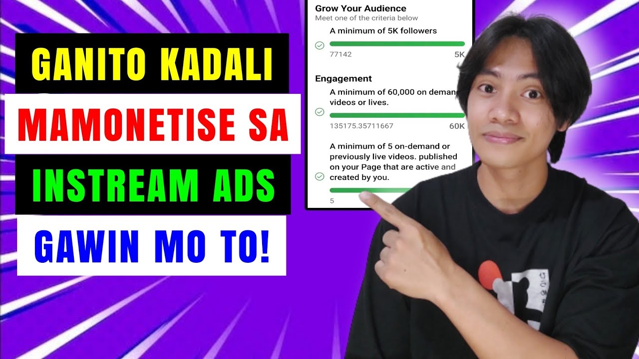 GANITO KADALI MAMONETISE AGAD SA INSTREAM ADS NG FACEBOOK
