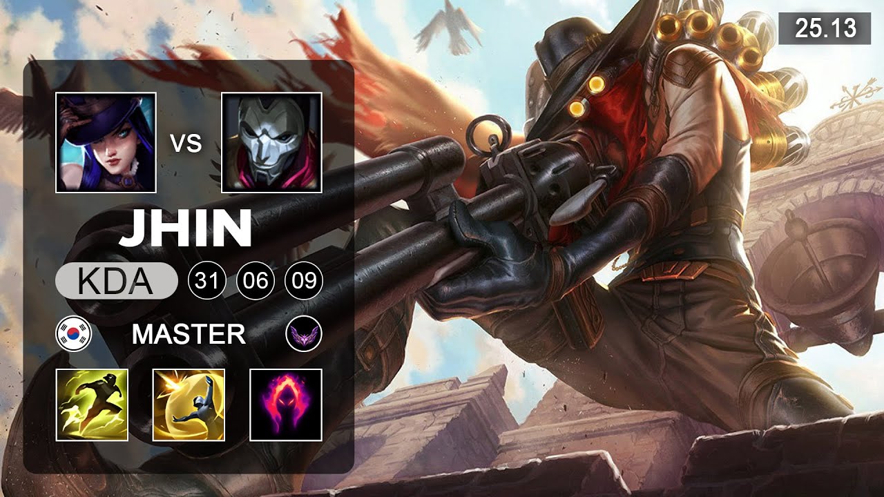 Jhin vs Caitlyn ADC - KR Master - Patch 25.13 Season 15