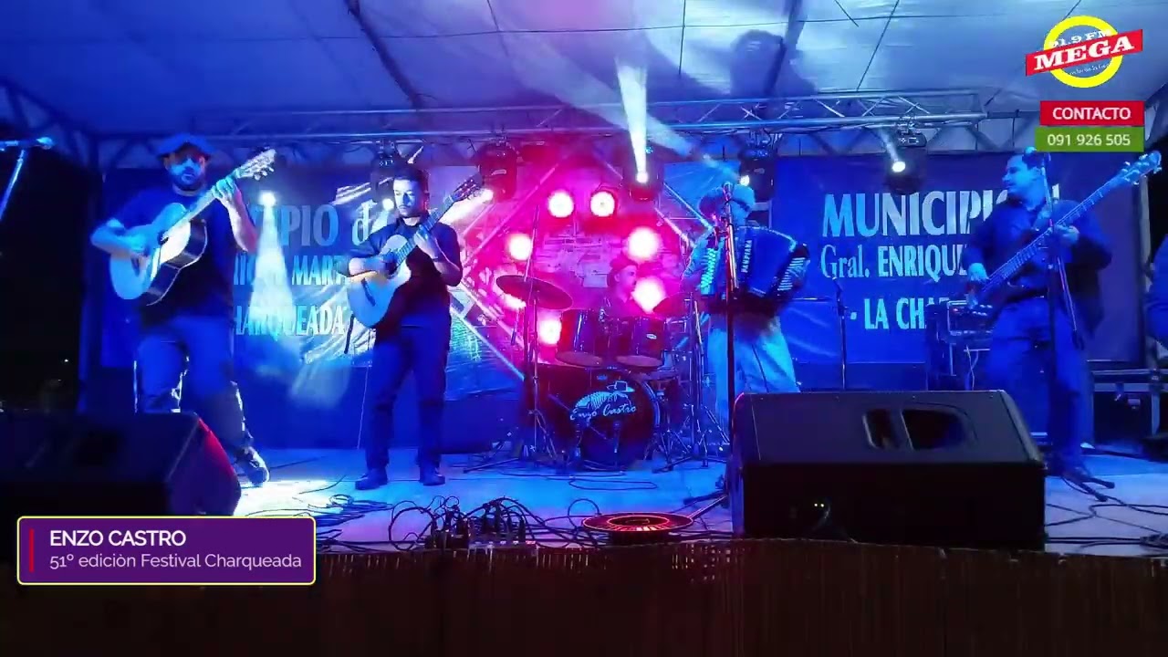 Enzo Castro en el Festival de Charqueada 2025 - transmisión Mega FM 91.9 Vergara