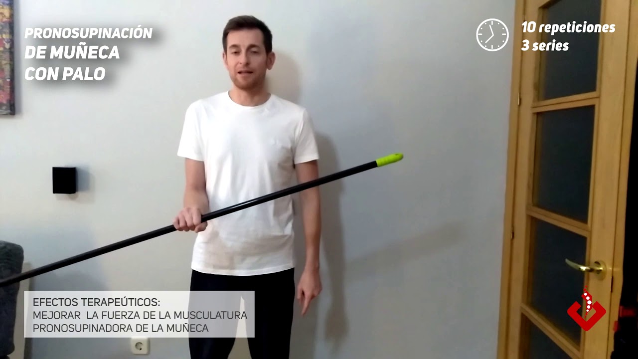 FISIOTERAPIA EN CASA: Prono supinación con palo