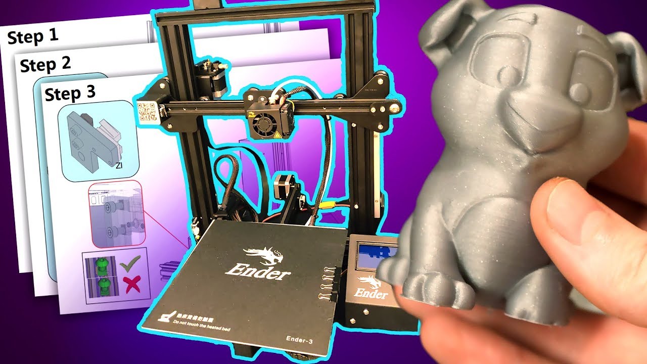 Ender 3 Complete Assembly and First 3D Print!