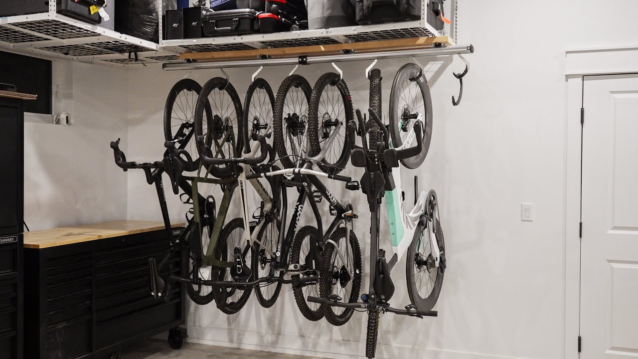 Slowtwitch Reviewed: Stashed  SPACERAIL BIKE STORAGE SYSTEM / CEILING Installation