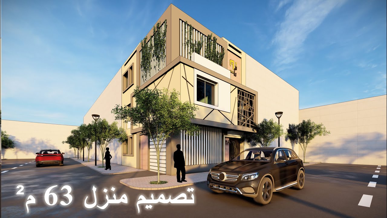 Современный дизайн небольшого дома 63 м² |09×07| С характерным внешним дизайном