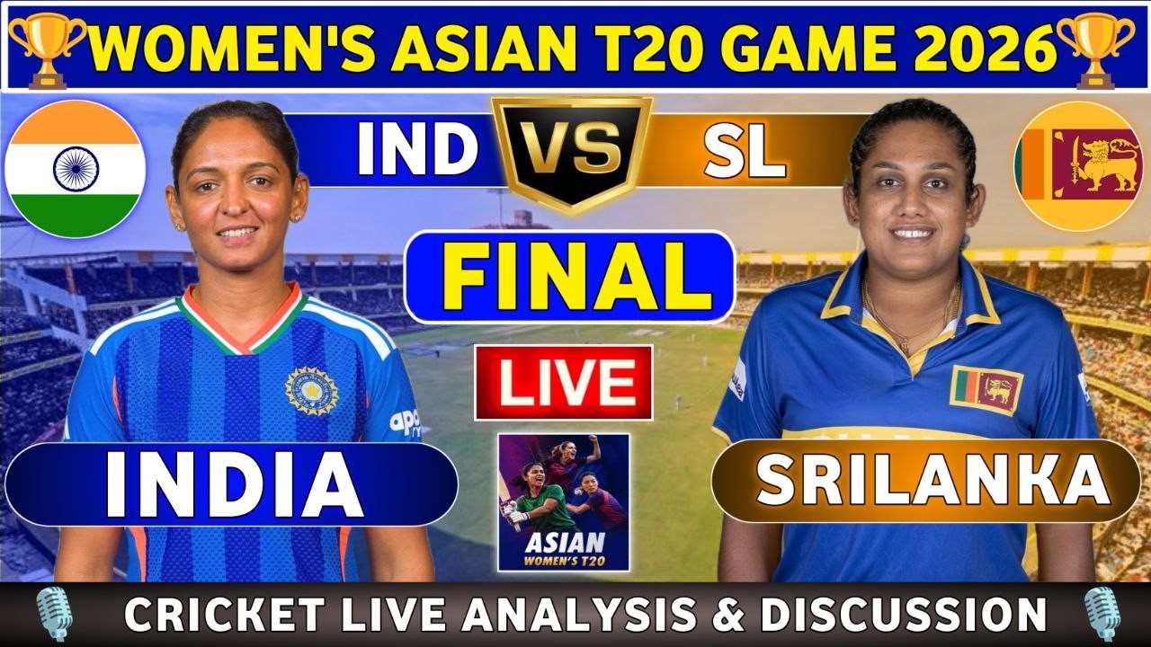 India Women vs Srilanka Women, Final Live Score & Commentary INDW vs SLW Asian Games Final 2026