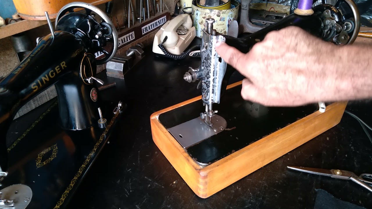 Aula de manuseio máquina de costura Singer  1924
