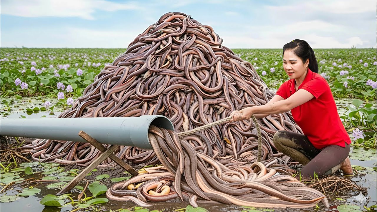 Catching 5000+ Snakehead Eel & Go to Market Sell | How to Make Extremely Novel and Effective Traps