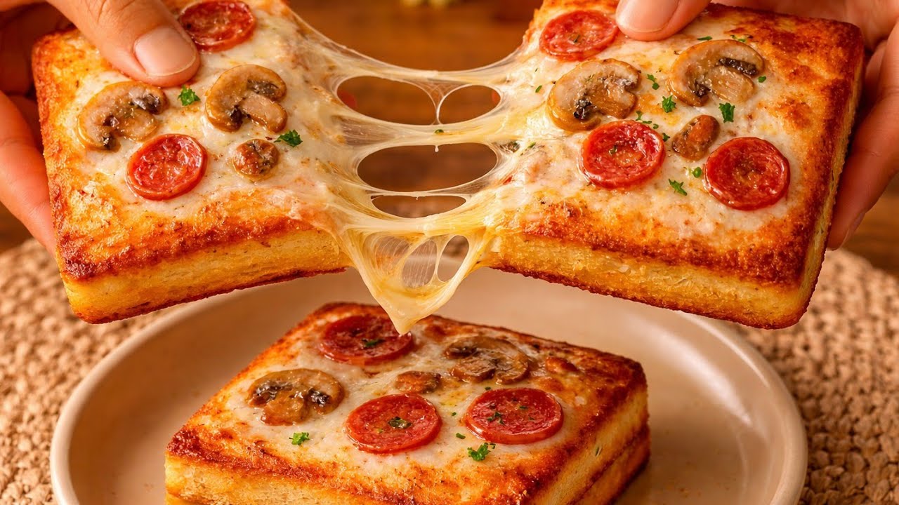 You’ve Never Tried This Breakfast! Egg Pizza Toast in Just 5 Minutes!