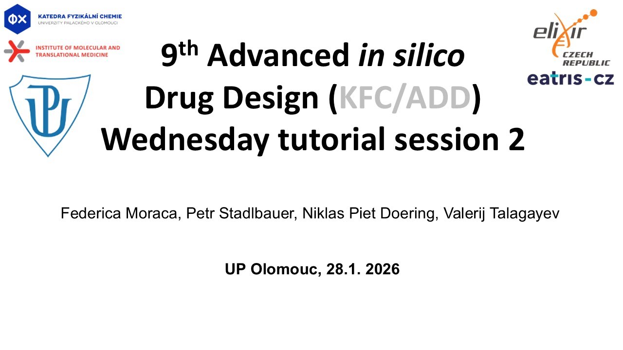 9ADD Wednesday lecture: Introduction to molecular dynamics (Petr Stadlbauer)
