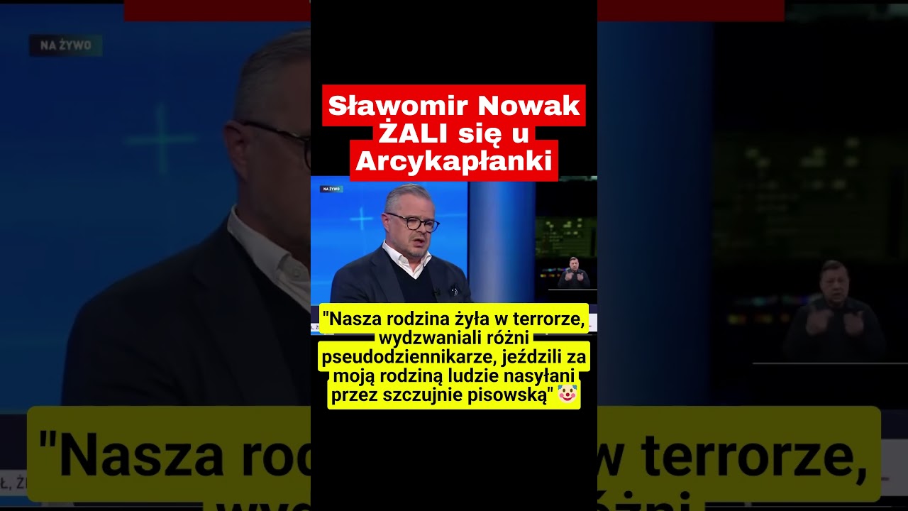 SŁAWOMIR NOWAK ŻALI SIĘ U ARCYKAPŁANKI NA PISOWSKĄ NAGONKĘ!