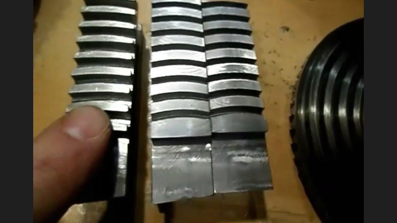 usinage/fabrication de mors pour le mandrin de 190mm  (la suite). Soft jaw machining.