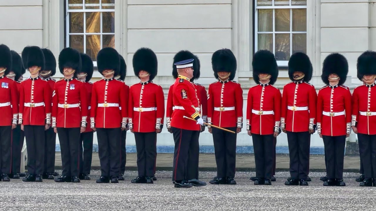 Major General Inspects The Coldstream Guards Scarlet Uniforms Ahead of Summer Duties 🇬🇧
