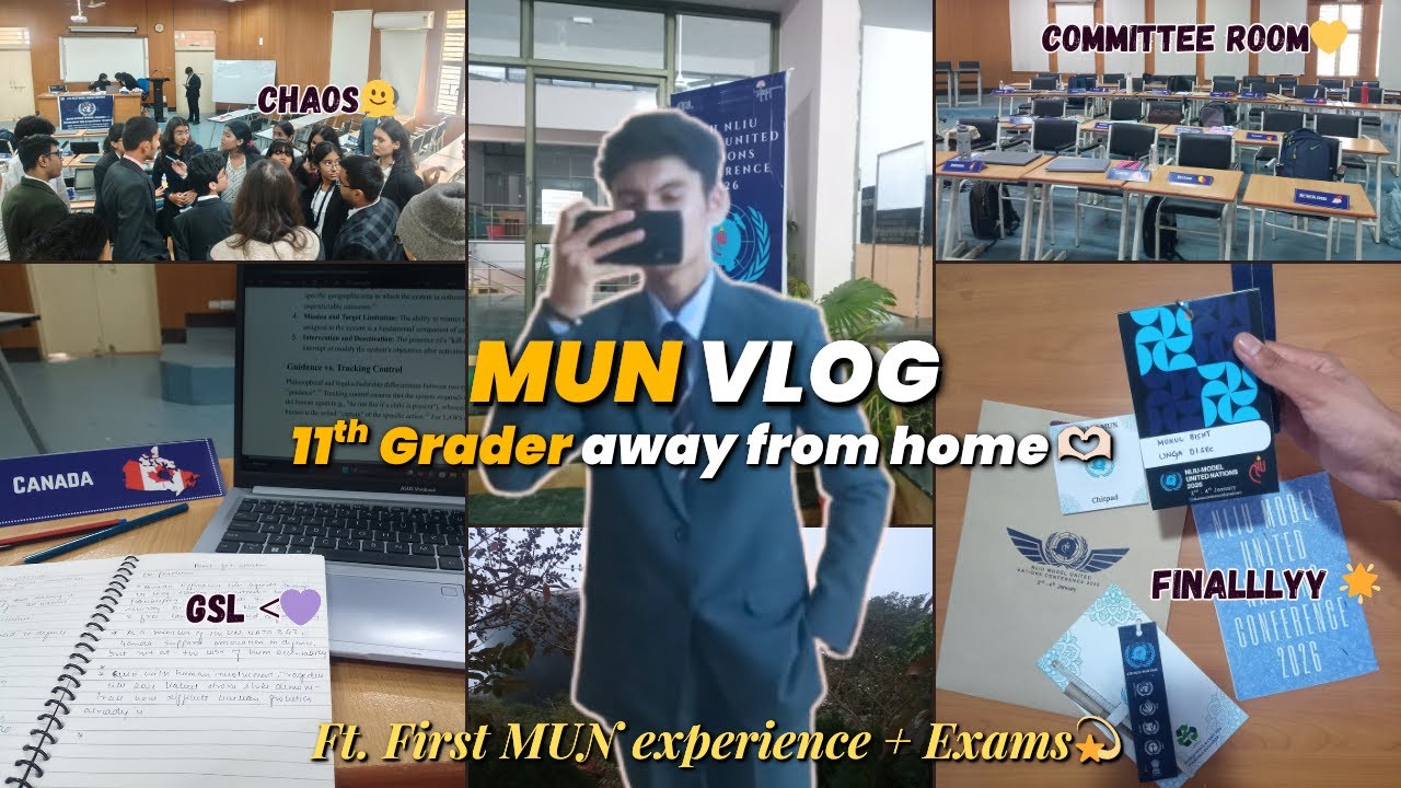 My first MUN experience✨| Day in life of 11th grader📚 *exam overhead*😭 #studyvlog #munvlog