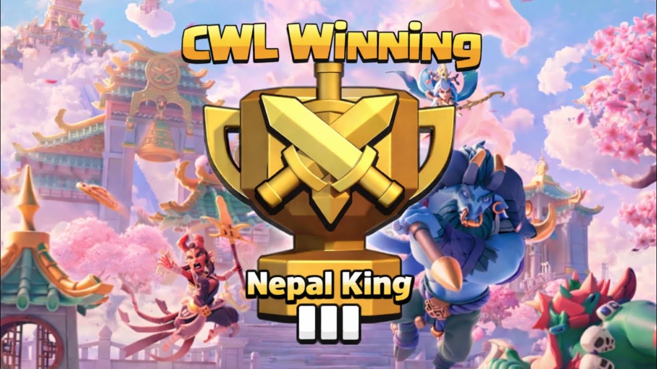 CWL Winning 🏆 Nepal King | Clash of Clans Epic Victory Highlights #easy3star #coc #gaming 
