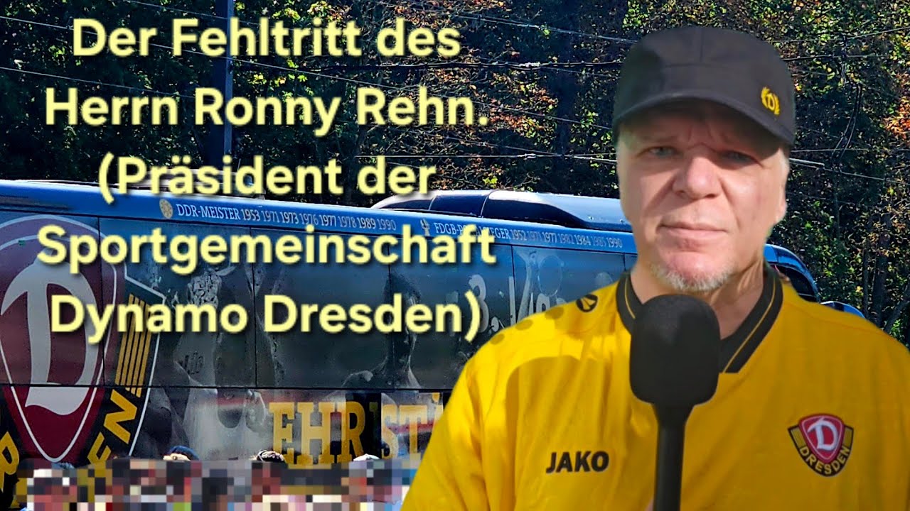In eigener Sache: Dynamo-Dresden-Präsident Ronny Rehn mit Fauxpas – Was passiert ist und die Folgen.