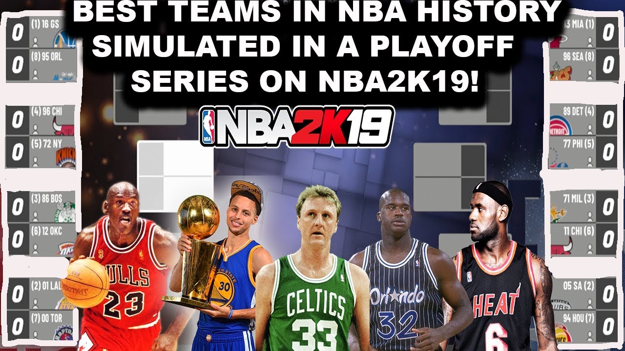 TOP TEAMS IN NBA HISTORY on NBA2K19 in a Playoff Bracket!