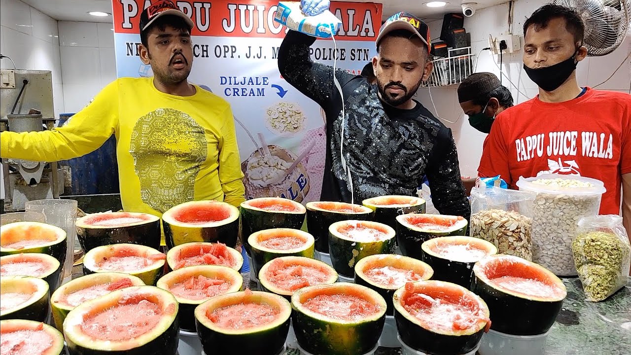 Blockbuster Watermelon Cream | India's Popular Pappu Juice Wala | Indian Street Food
