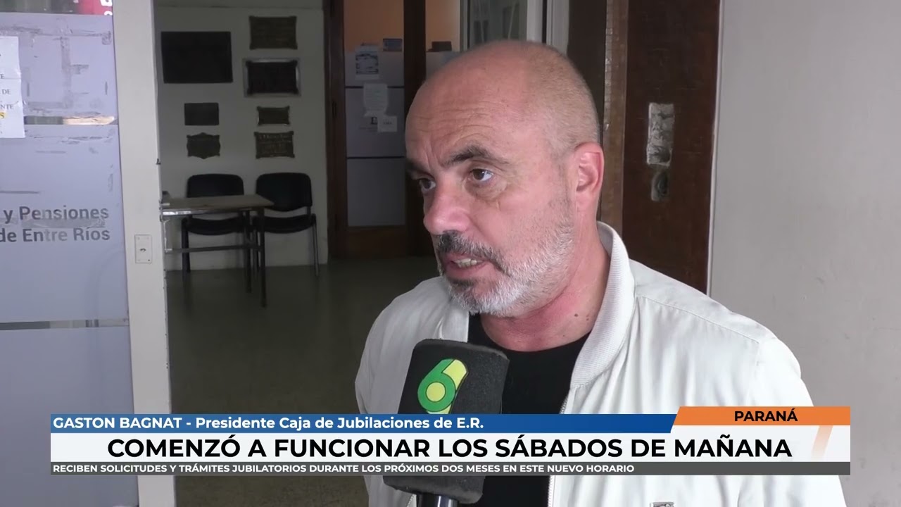 Gaston Bagnat - Caja de Jubilaciones de ER funcionará los sábados de mañana
