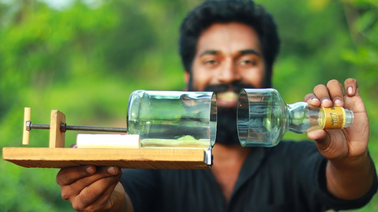 Glass bottle cutting machine | M4 Tech |ചില്ലുകുപ്പി ചുമ്മാ  കളയാൻ വരട്ടെ
