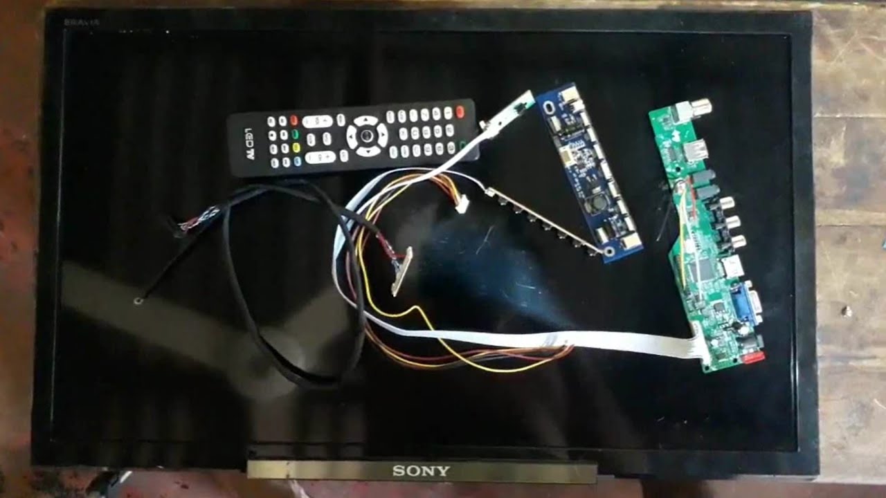 How to install a universal board on an LED TV ? ( sinhala )