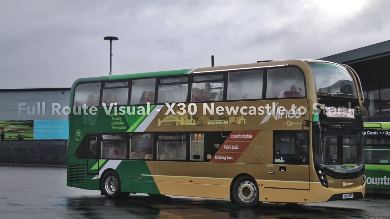 Full Route Visual  - X30 Newcastle to Stanley (GNE 6340)