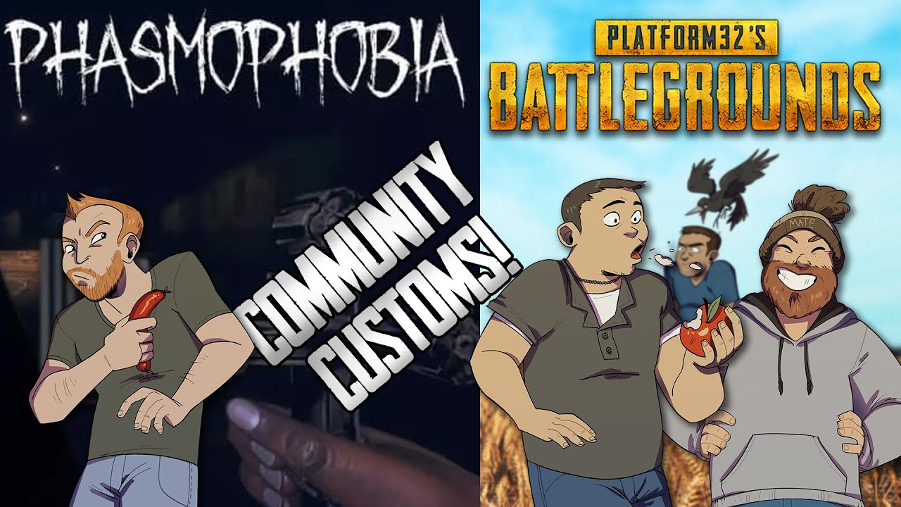 Let's Play PUBG Community Customs - PHASMOUNKNOWN'S BATTLEYELPS!