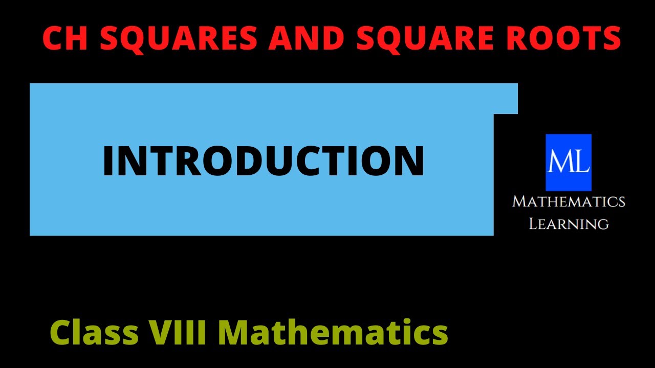 Class 8 DAV Maths Ch Squares and Square Roots (Introduction)