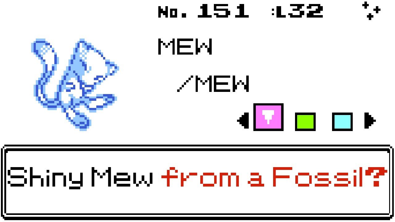 How I Revived Shiny Mew from a Fossil