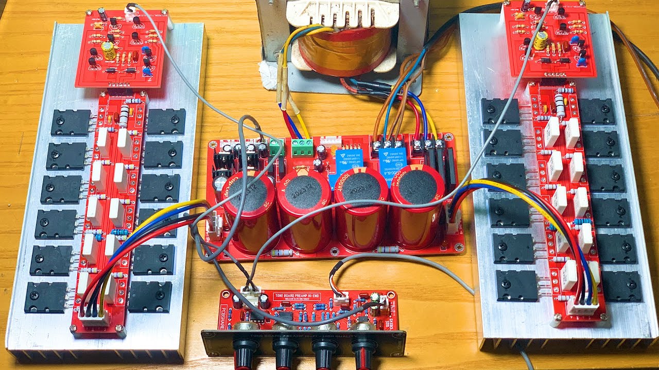 DIY 666+666 Watts Stereo Amplifier using 2SC5200 & 2SA1943 Transistor | DCA Project