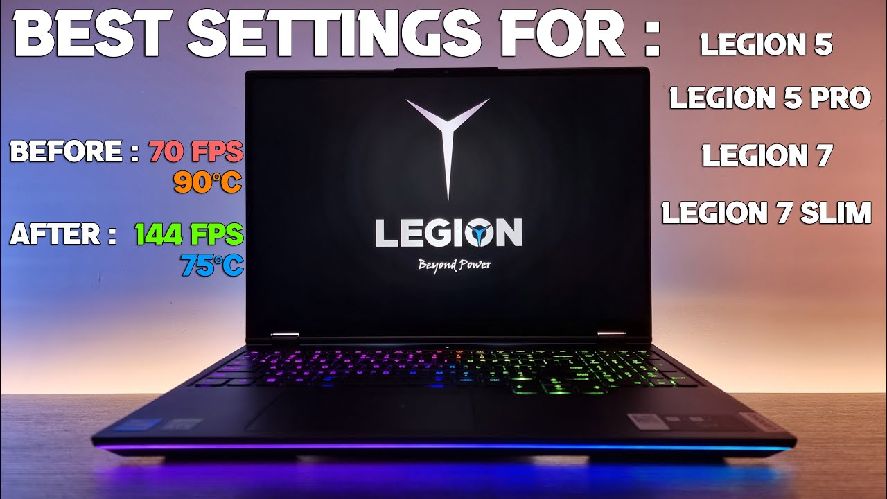 Lenovo LEGION Gaming Laptops Best Settings // Gain More FPS in 4 mins.