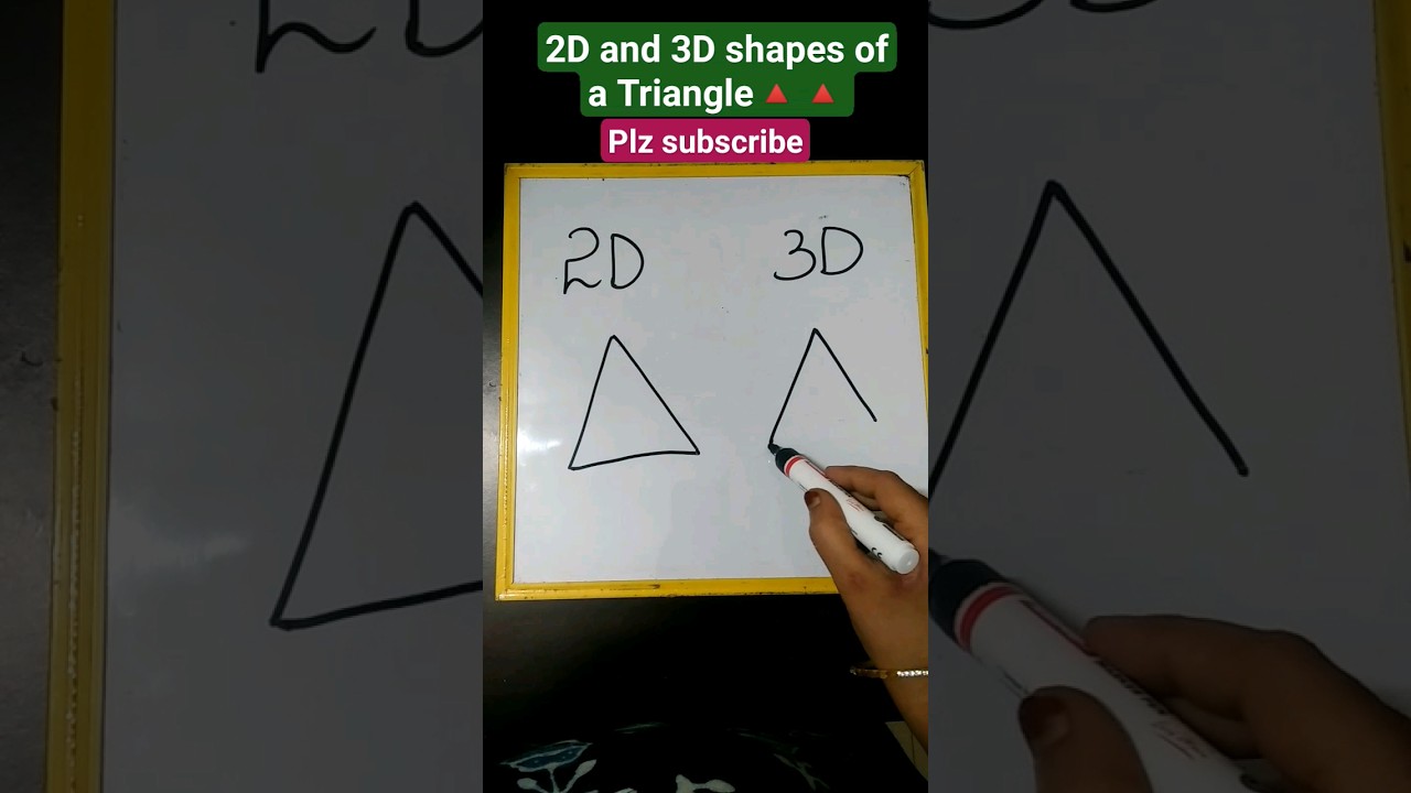 2D and 3D shapes of Triangle #shorts #ytshorts #ssonlinetutor  #maths #triangleshapes