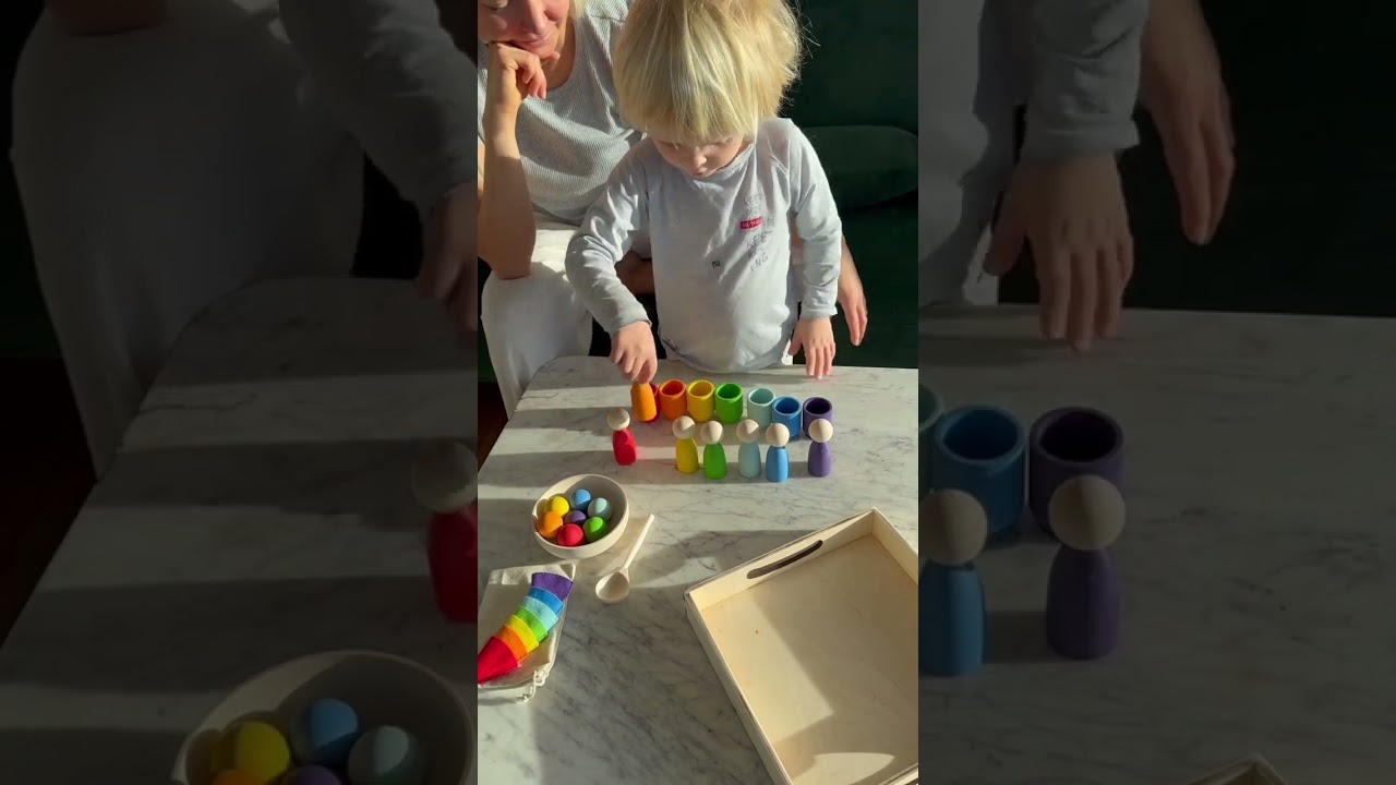 Development of cognitive abilities with the help of peg dolls and hands 🙌🏼