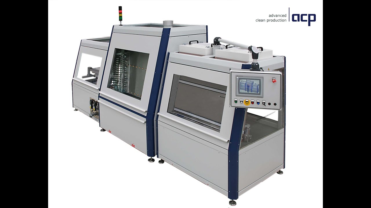 CO2 snow-jet cleaning machine for CdTe solar modules and glass substrates - acp systems AG