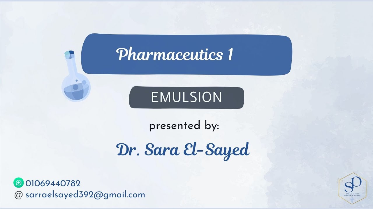 Emulsion - Pharmaceutics