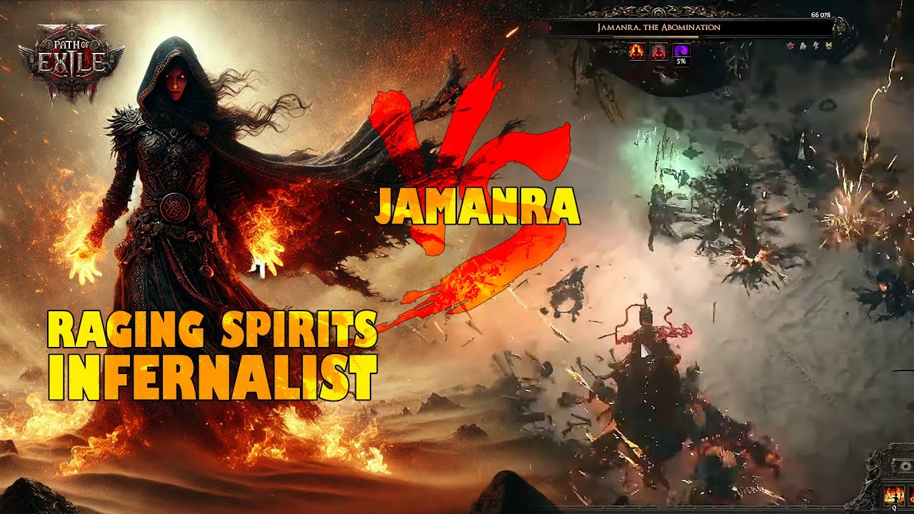 Fire Witch VS Jamanra | Act 2 Final Boss | Boss Fight | Path Of Exile 2 | Early Access | POE 2