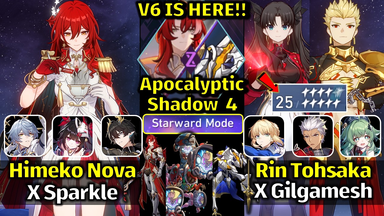 V6 IS HERE! E0S1 Himeko Nova, Rin Tohsaka & Gilgamesh | NEW Apocalyptic Shadow - HSR 4.4