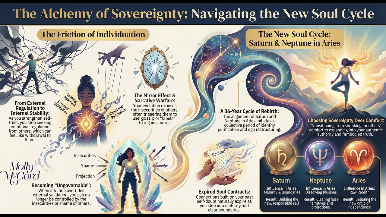 The Sovereign Feminine and New Soul Cycles with Saturn-Neptune Conjunction in Aries ~ 2026 Astrology
