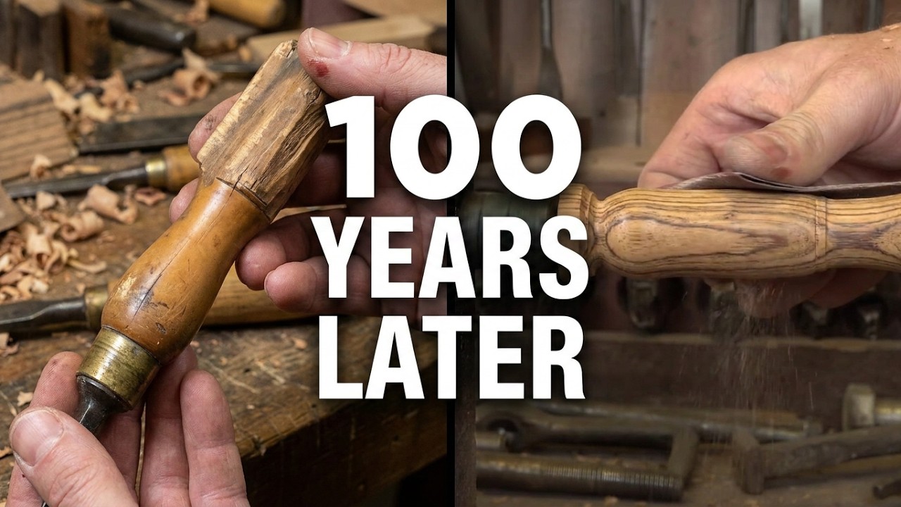 The old chisel gets a new Zebrano handle | I did it the same way my grandfather did 100 years ago