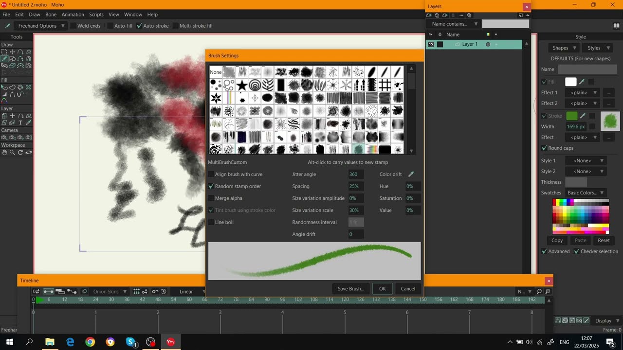 Import your own custom brushes into Moho 14 tutorial