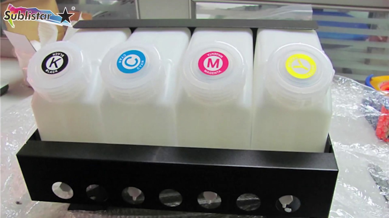 Demonstrate How to Install 2 Liter Ink Bulk System to Printer