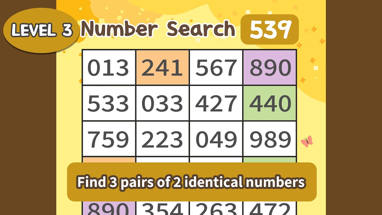 Quick Game to Save Your Memory  3-539