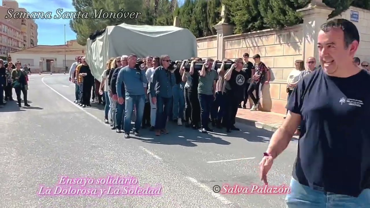 Ensayo solidario La Dolorosa y La Soledad Semana Santa Monòver 2023.