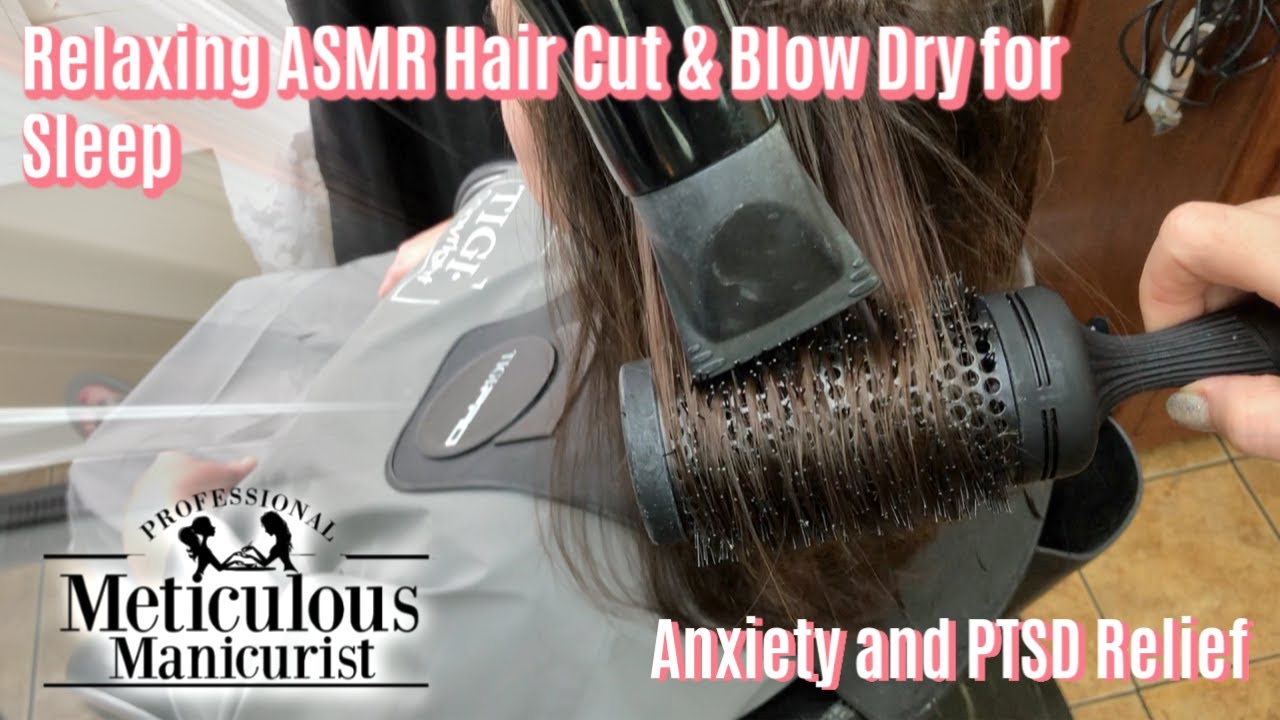 Relaxing ASMR Hair Cut and Blow Dry for Anxiety and PTSD (for Ronald)