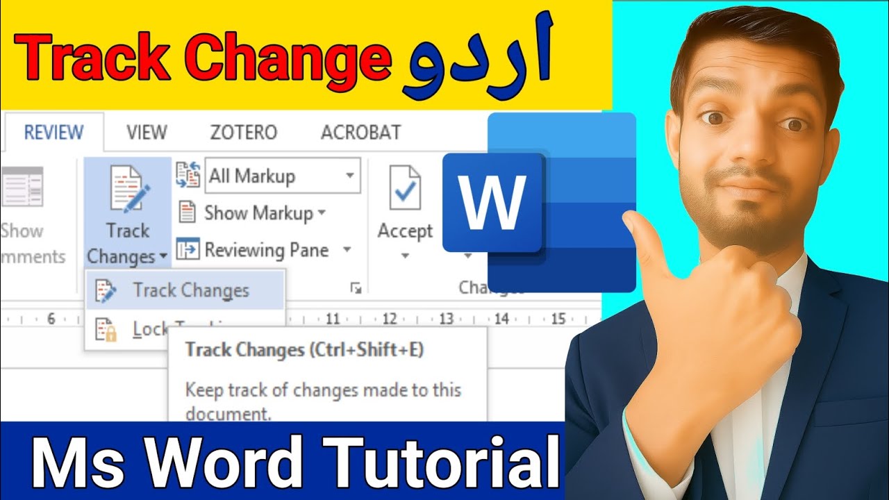 MS Word Track Changes Urdu Hindi | Track Change Kaise Use Karen | MS Word Tutorial