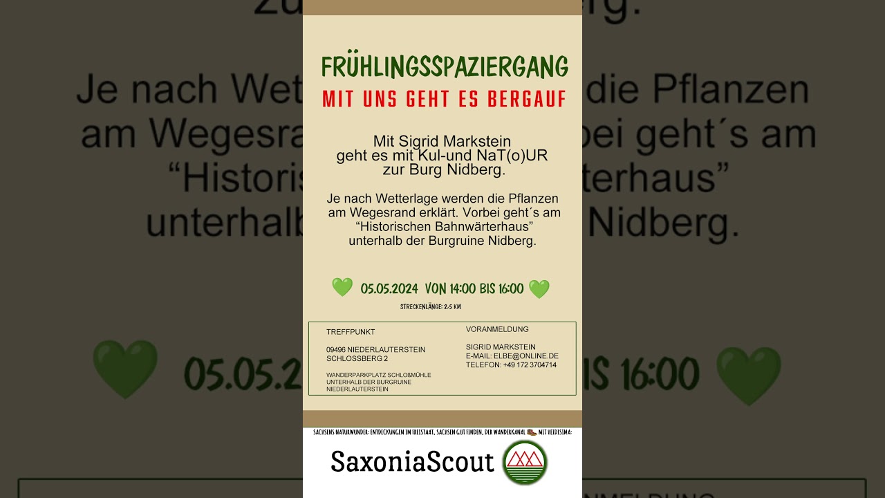 Fr&uuml;hlingsspaziergang 5.5.24/14 Uhr (Voranmeldung n&ouml;tig): #wald #natur #lostplace #deutsch