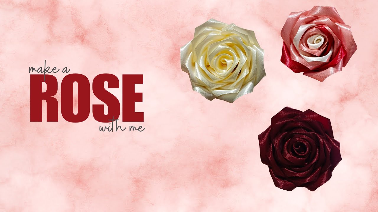 DIY SATIN RIBBON | EASY TO MAKE SATIN ROSE | 5-4-3-2-3 METHOD🥀 