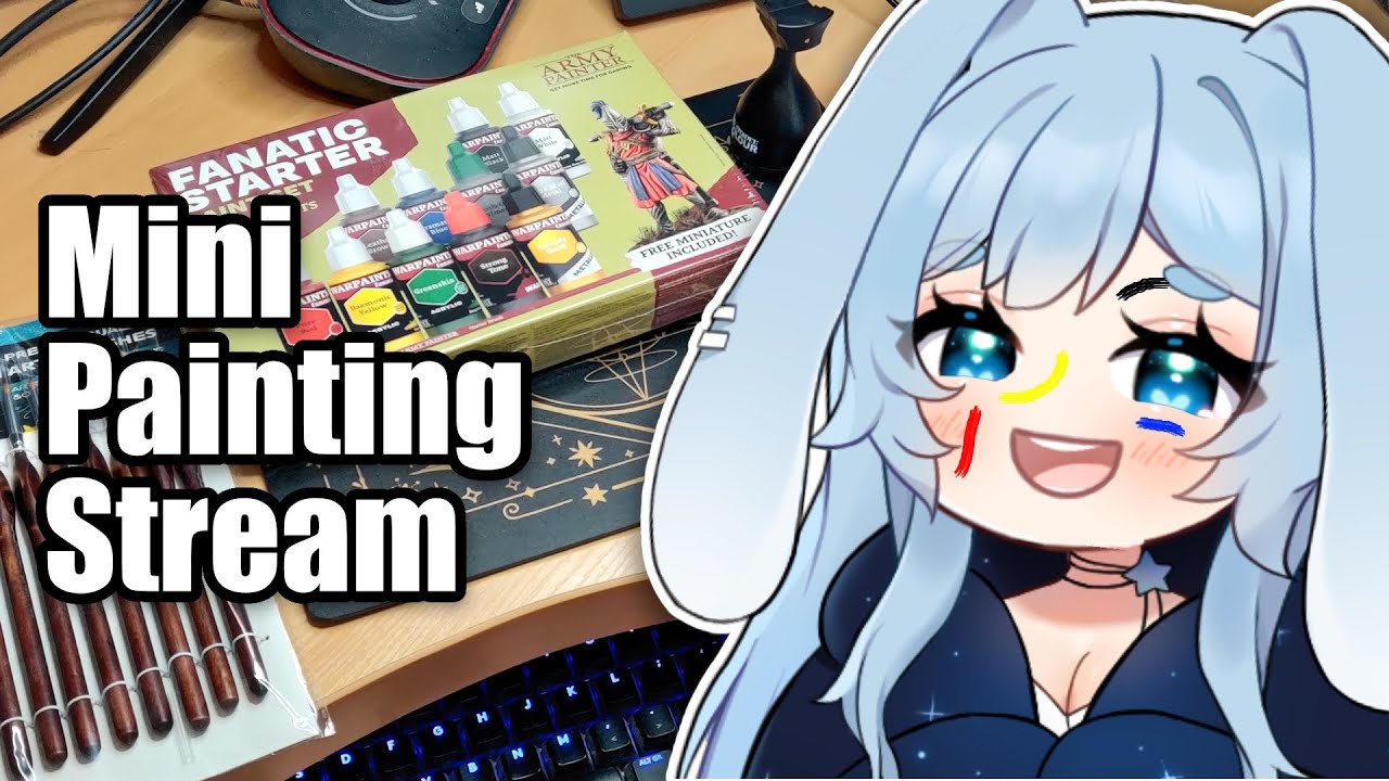 [Warhammer Mini Painting] Snackbox Opening then Painting More Mechanicus! | Bunny Vtuber Live