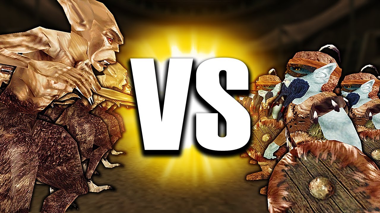 100 Scamps vs 100 Rieklings | Morrowind NPC Battle