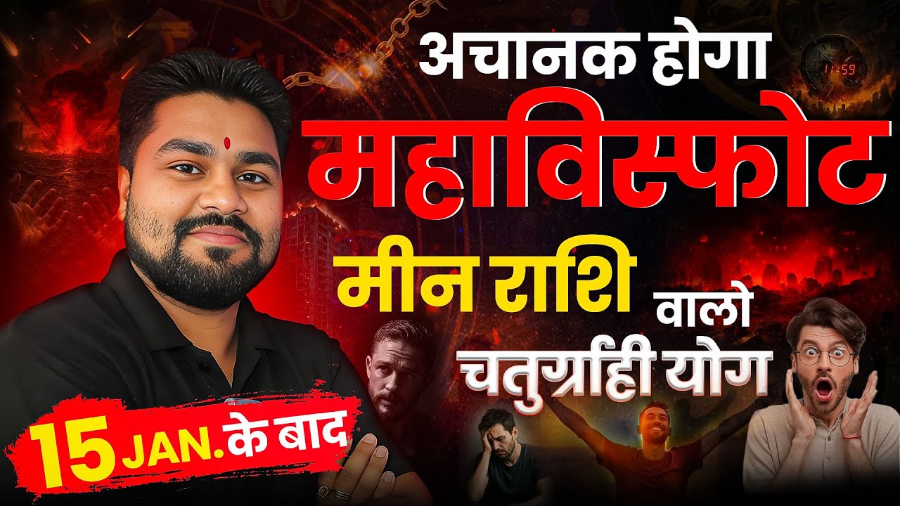 अचानक होगा महाविस्फोट मीन राशि ||MEAN RASHI || PISCES ||Dr Raja Mishra | Chaturgrahi yoga