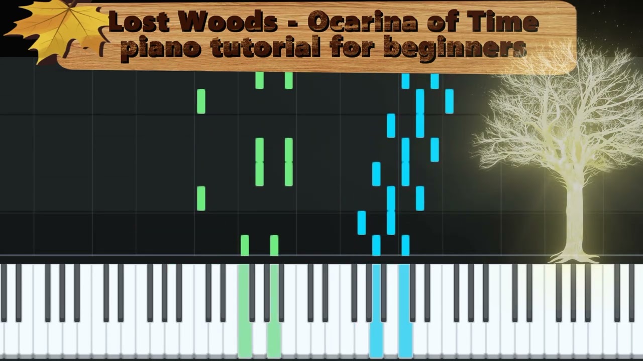 Lost Woods - The Legend of Zelda: Ocarina of Time. Music simple piano tutorial. Easy for beginners.