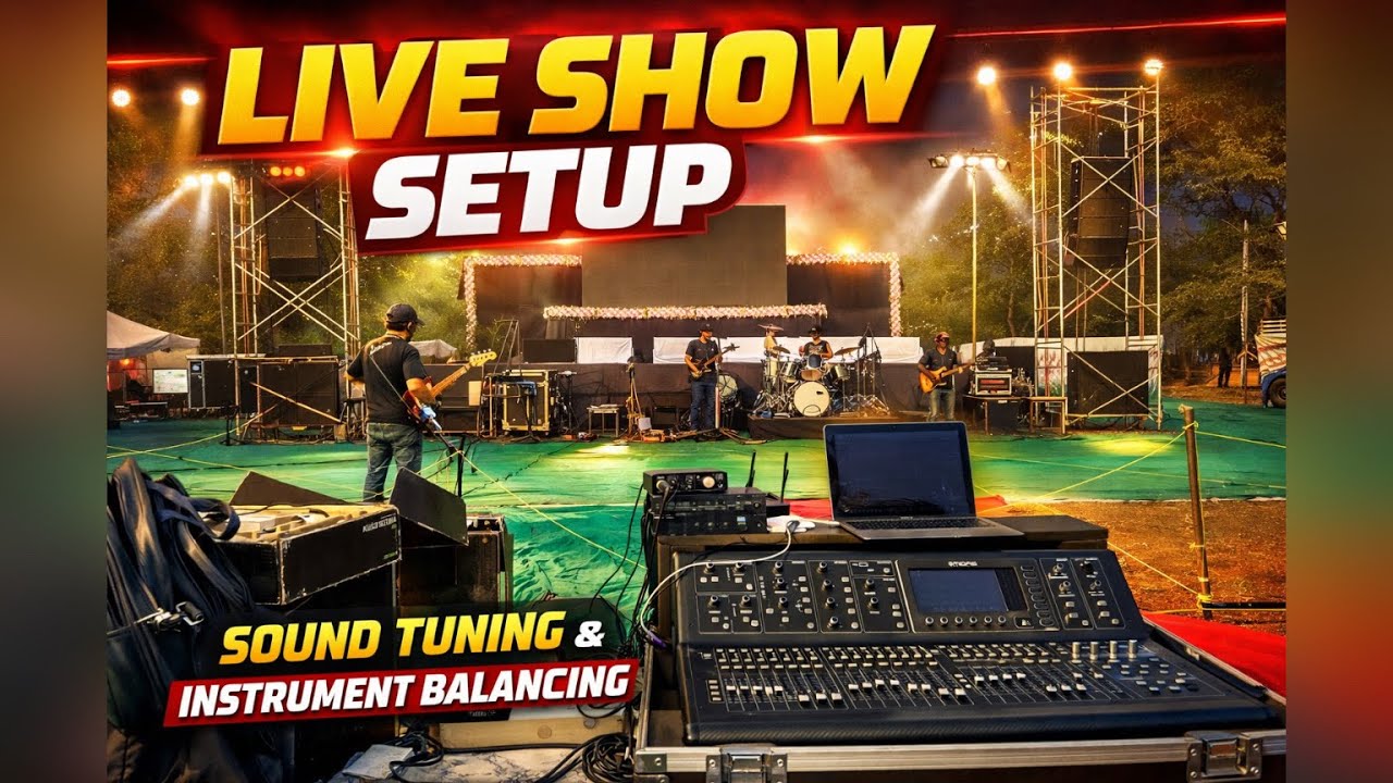 Live🛑 Program setup | Sound tuning 🔊 | instrument vocal mixing 🎤 | Midas m32 